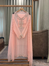 Premium organza handwork suit with bottom and organza hand worked dupatta-2247