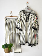 Polka Dot Printed Farshi Shalwar Set-384