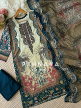 Intricate Floral Charmed Suit-Blue(3525)