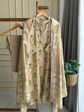 Tussar Floral suit with Embroidery work-3930