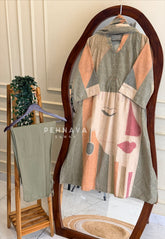 Pleated Yoke Three Piece Set 2816