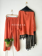 Farshi Shalwar Set with Ajrak Printed Dupatta-B269 (With Assorted Color and print Dupatta)