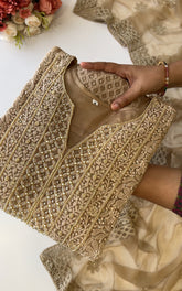 Pure georgette Chikankari embellished suit
