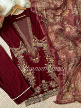 Semistitched Rayon Fully Embroidered Suit-3640