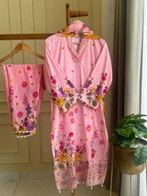 Pink Vibrant Floral Suit-2005