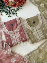 Premium Chanderi Embroidered Suit set-CC9