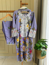 Violet Vibrant Floral Suit-2002