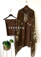 Paiseley Embroidered Three Piece Set-136