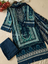 Paki Printed casual suit with chiffon dupatta -AZ 1395/1393 - Pehnava Lawns