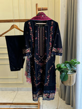 New Stitched Embellished Floral Suit-2