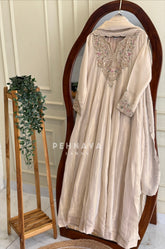 Zardozi Embroidered Yoke Anarkali Suit 6204