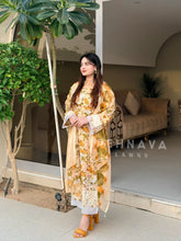 Floral Yellow Pakistani Cotton Suit-AZ-1342 B