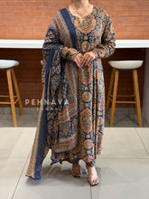 Ajrakh Printed Anarkali Three Piece Set SN5314