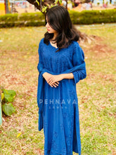 Authentic Chikankari Suit -Royal Blue Preebooking