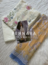 Cotton fully embroidered suit with chiffon dupatta-3524