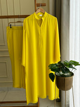 Premium Yellow Viscous Silk Tunic Set-1