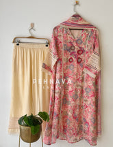 Floral Print Suit with Lace 4210