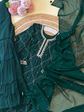 Chinnon handworked suit-Bottle green