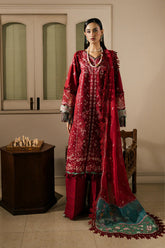 Sundas Ahad Premium Suit-RED EL-02