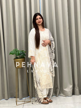 White Semi-stitched Embroidered Rayon Suit 1455