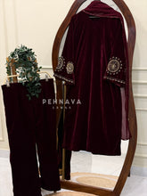 Velvet Handworked suit-H 258 (25-30 Days Dispatching Time )