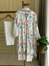 White Floral Printed Ready to Wear Suit