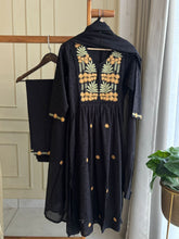 Black floral cotton Suit