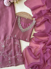 Crush tissue Handworked Party wear-10566