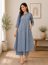 Daily Wear Cotton Embroidered Co-ord Set-13252