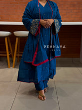 Handworked Three Piece Suit Set -Blue(25-30 Days For Dispatching)