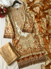 Yellow Neckline Embroidered Pak-Suit 1362-B