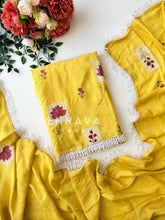 Floral Embroidered Linen Unstitched Suit