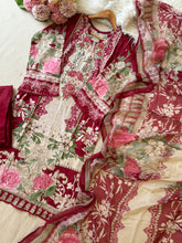 Printed Casual Suit with organza patches