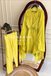 Embroidered Lace-Trimmed Suit Set