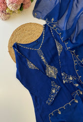 Premium Handworked Royal Blue Salwar Kameez