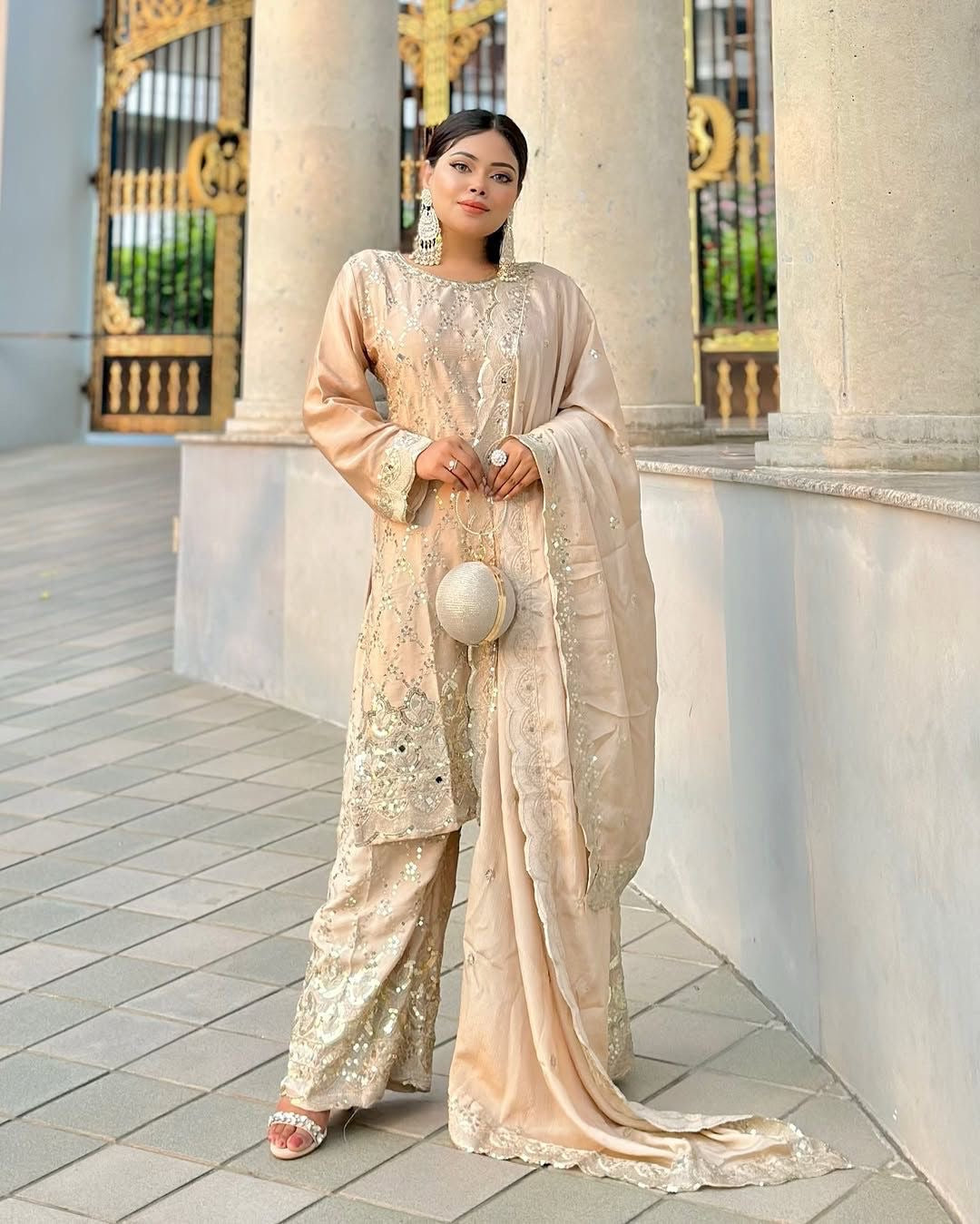 Party Wear Sharara Suit-839 – Pehnava Lawns Party Wear Sharara Suit-839 – Pehnava Lawns