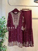 Heavily Handworked Sharara with Pure Chiffon Dupata