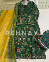 Floral Printed Ethnic Pak-Suit Ft. Chiffon/Cotton Dupatta-226
