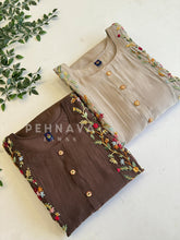 Chanderi Embroidered Suit Set