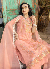 Cotton heavy embroidered semi stitched suit-3825