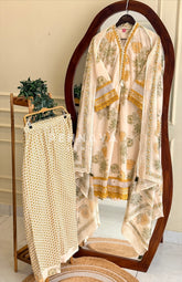 Lace Trim Printed Suit 4561