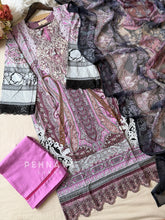 Embroidered Neck Unstitched Suit-1754/1868