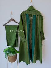 Straight Panel Embroidered Suit