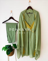 Cotacheck Embroidered Suit