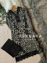Stylish Black Patterned Suit-1292