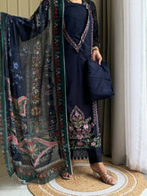 Semistitched Rayon Fully Embroidered Suit-3753
