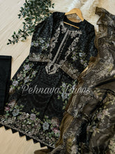 Cotton Embroidered Suit with Chiffon/Cotton Dupatta 1092