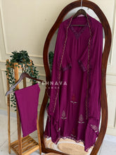 Crinkled Rayon Anarkali Set