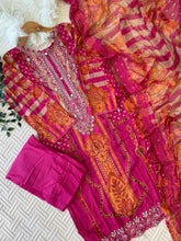 Elegant Mustard & Magenta Toned suit