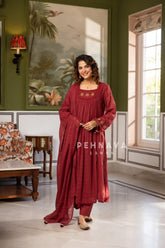 Floral Embroidered Anarkali Suit